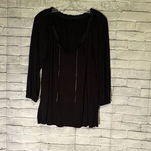 Black 3/4 Sleeve top women